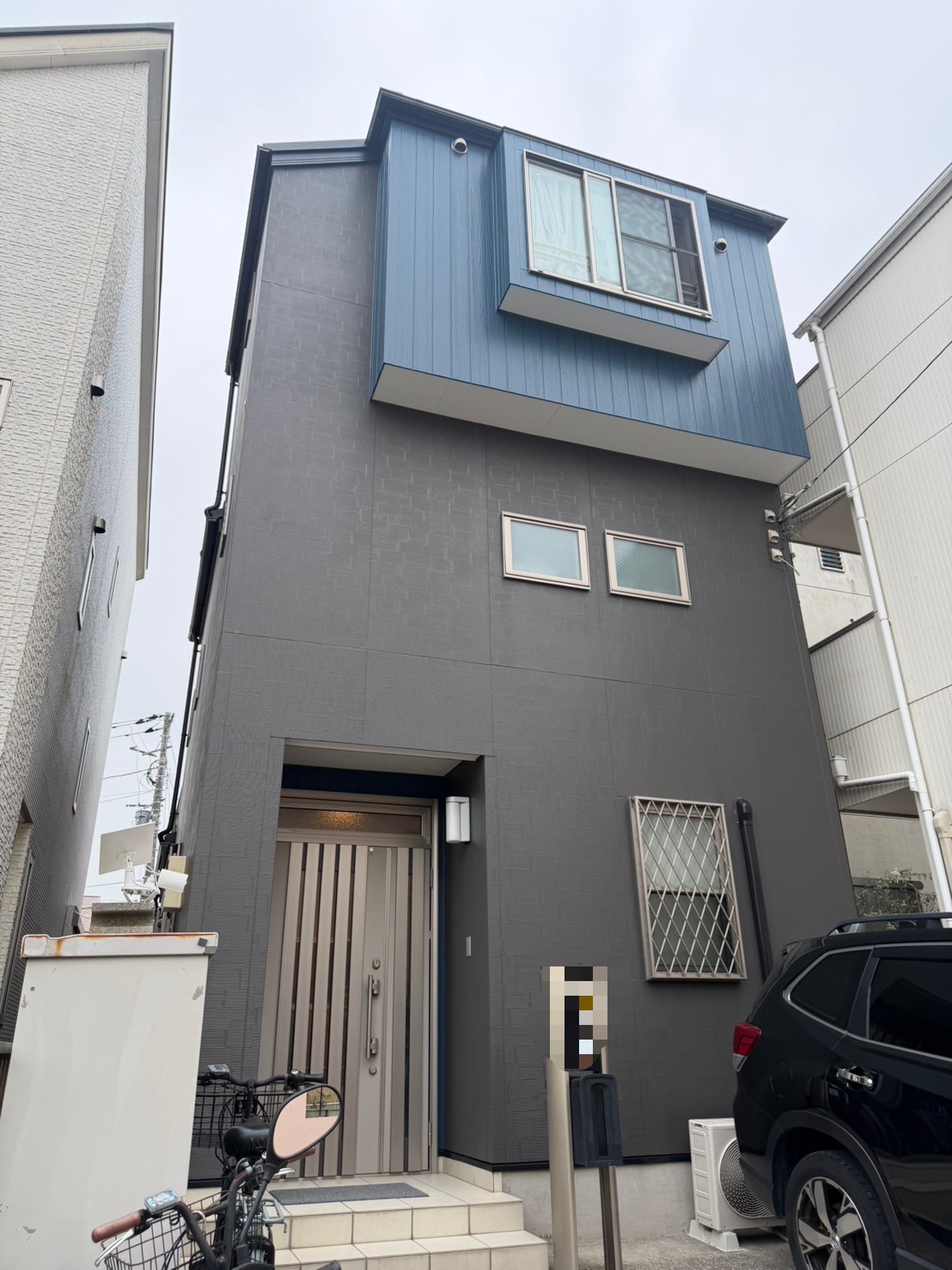 横浜市南区　A様邸　外壁塗装　屋根カバー工法　コーキング工事　バルコニー防水